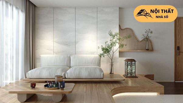 Nội thất phòng khách theo phong cách Japandi