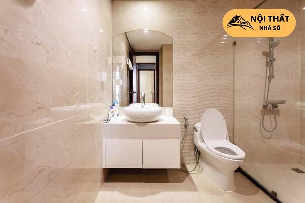 Thiết kế phòng tắm cực đẹp, sạch sẽ, gọn gàng cho căn hộ diện tích 100m2