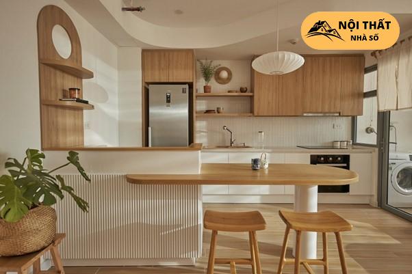 Phòng bếp chung cư theo phong cách Nhật Bản