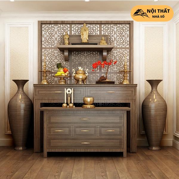 Mẫu thiết kế phòng thờ cho không gian yên tĩnh