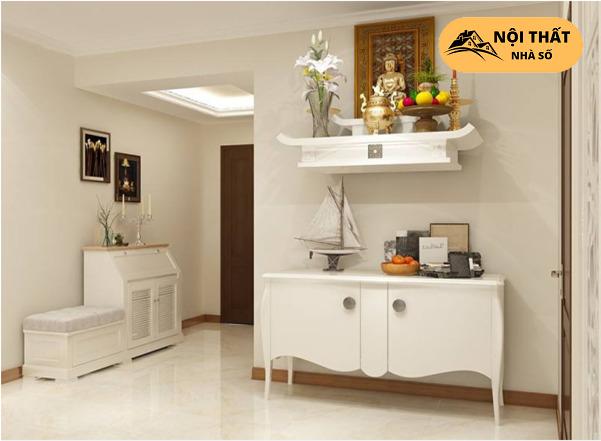Mẫu thiết kế bàn thờ treo tường cho không gian hẹp