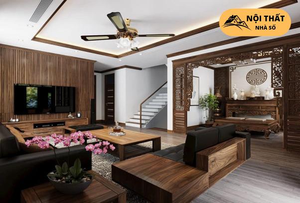 Mẫu phòng thờ kết hợp cùng vách ngăn