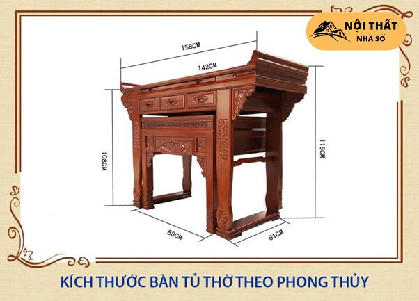 Kích thước của bàn thờ