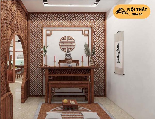 Thiết kế tinh tế tích hợp cùng thờ Phật