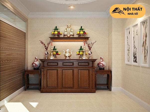 Mẫu phòng thờ gác mái cùng phong cách hiện đại