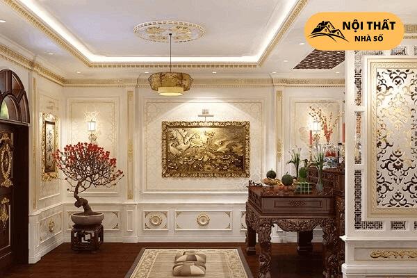 Mẫu thiết kế phòng thờ tân cổ điển trong biệt thự 4