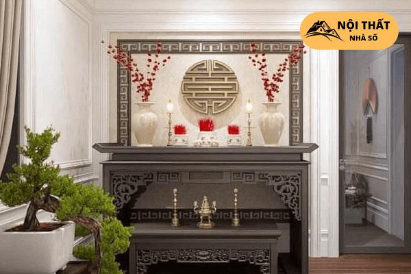 Mẫu thiết kế phòng thờ tân cổ điển trong biệt thự 5