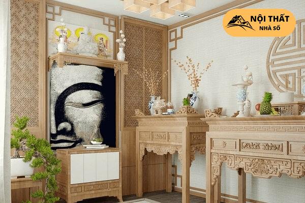 Mẫu thiết kế phòng thờ tân cổ điển trong biệt thự 7