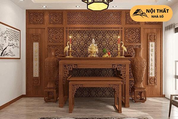 Mẫu thiết kế phòng thờ tân cổ điển trong biệt thự 8
