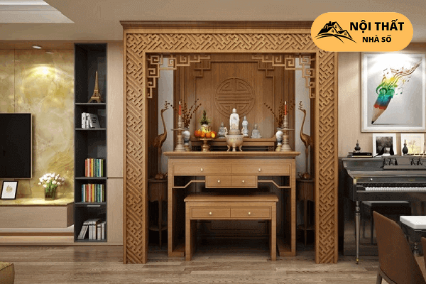 Top 50 mẫu phòng thờ tân cổ điển trang trọng, chuẩn phong thuỷ nhất