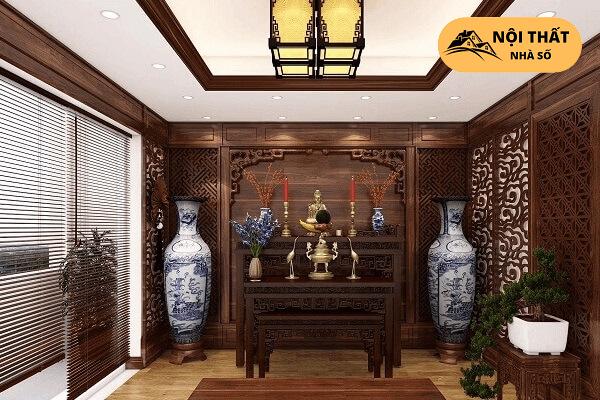 Mẫu thiết kế phòng thờ tân cổ điển cho nhà cấp 4-6