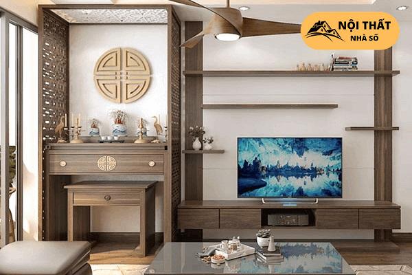 Mẫu thiết kế phòng thờ tân cổ điển cho nhà cấp 4-9