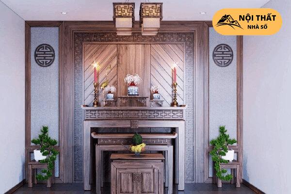 Mẫu phòng thờ tân cổ điển cho nhà ống 1