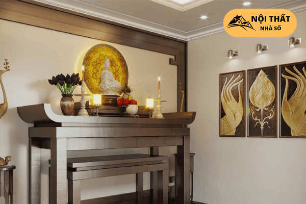 Mẫu phòng thờ tân cổ điển cho nhà ống 2