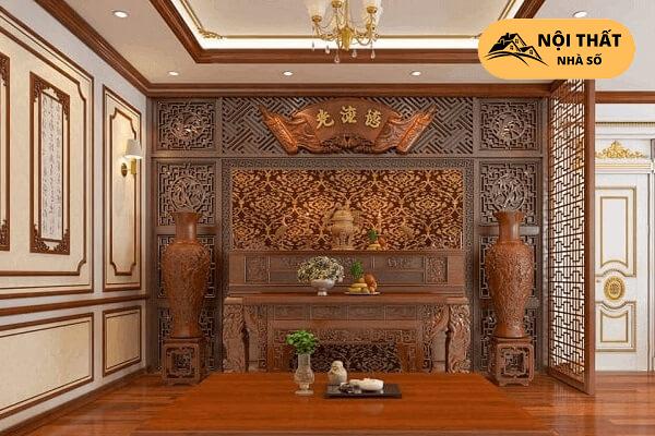 Mẫu phòng thờ tân cổ điển cho nhà ống 3