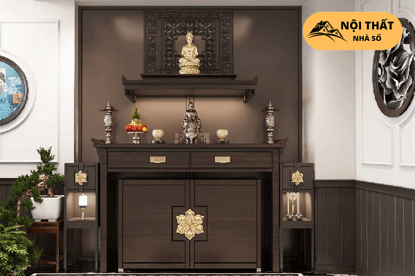 Mẫu phòng thờ tân cổ điển cho nhà ống 5