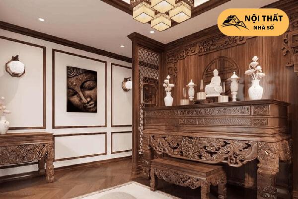 Mẫu phòng thờ tân cổ điển cho nhà ống 6
