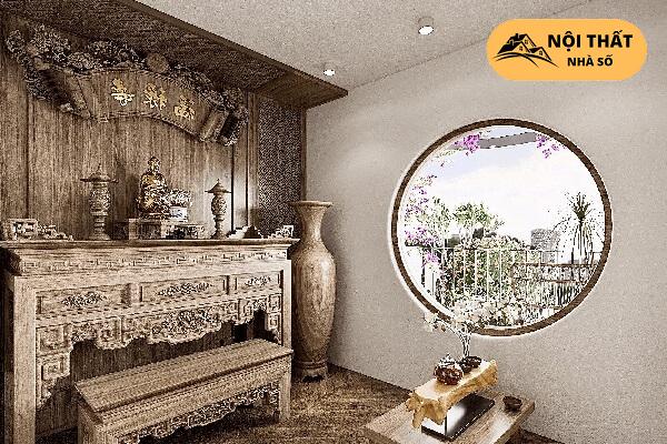 Mẫu phòng thờ tân cổ điển cho nhà ống 7