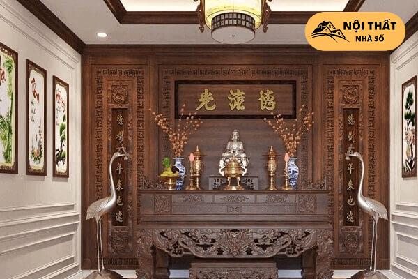 Mẫu phòng thờ tân cổ điển cho nhà ống 8