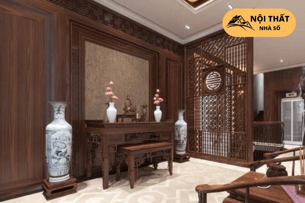 Mẫu thiết kế phòng thờ tân cổ điển trong biệt thự 3