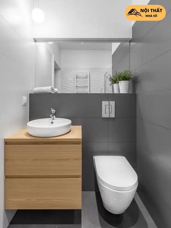 Mẫu nhà vệ sinh diện tích nhỏ hiện đại sử dụng cho chung cư, nhà cấp 4 nhỏ