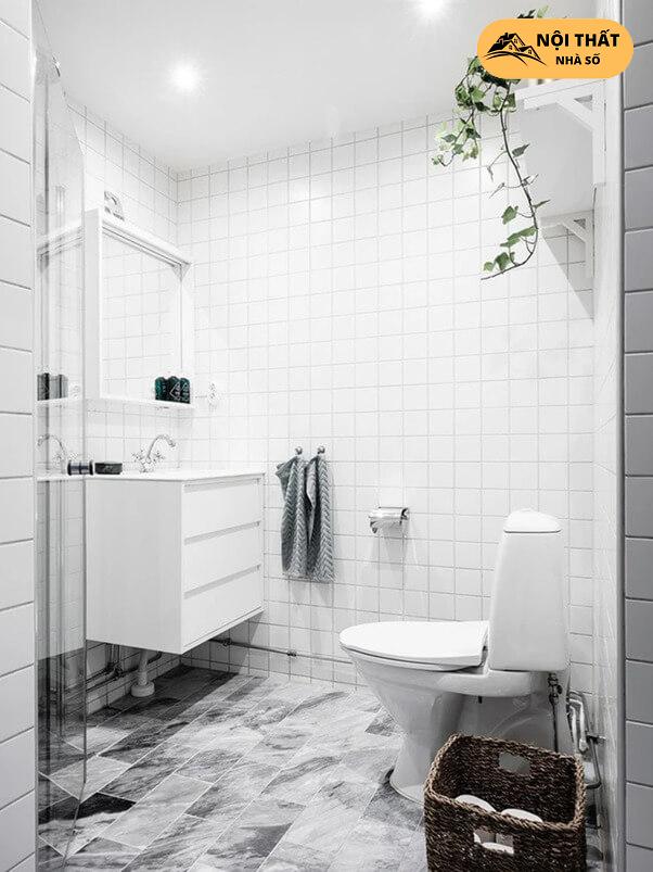 Nhà vệ sinh theo phong cách Scandinavian cực kỳ sáng sủa, năng động