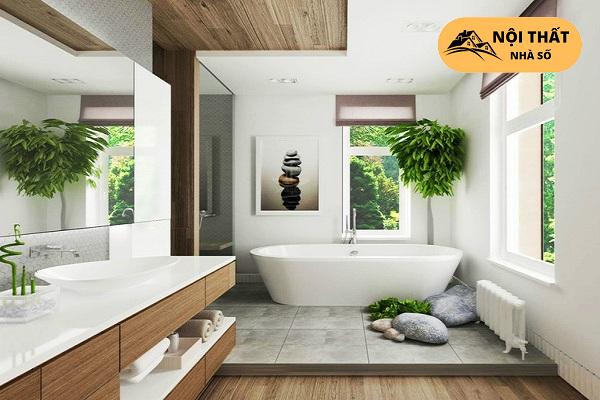 Màu xanh - màu trắng - màu nâu một tổng thể hài hòa đầy tinh tế