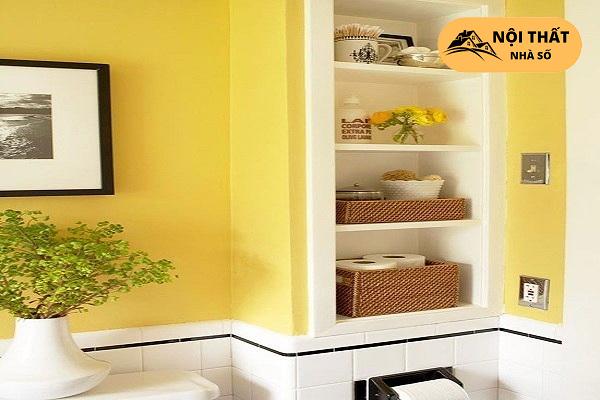 Kệ tủ âm tường là một trong những cách giúp ích tiết kiệm diện tích