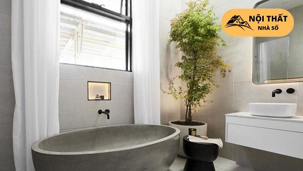 Bồn tắm đá được sử dụng nhiều trong phòng tắm sang trọng