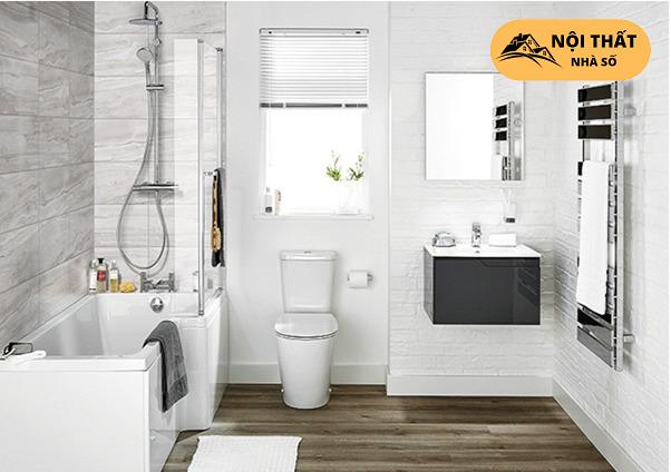 Mỗi khu vực được phân chia rõ rệt trong phòng tắm
