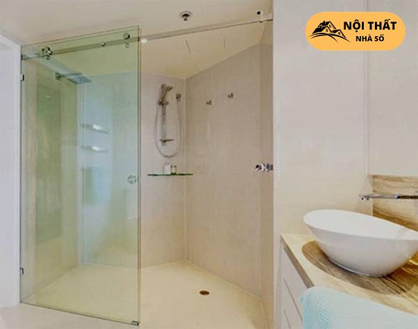 Cửa trượt ngăn vách phòng tắm góc