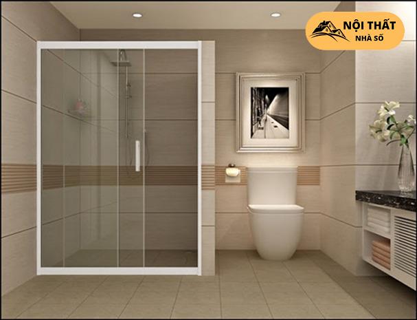 Tông ấm được thiết kế làm tông chủ đạo cho phòng tắm