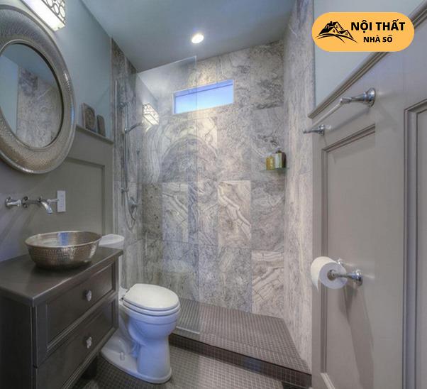 Ốp gạch và đá hoa cương giúp không gian trong sạch sẽ hơn