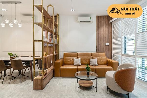 Phòng khách tận dụng mọi nguồn ánh sáng làm căn phòng thêm sáng sủa